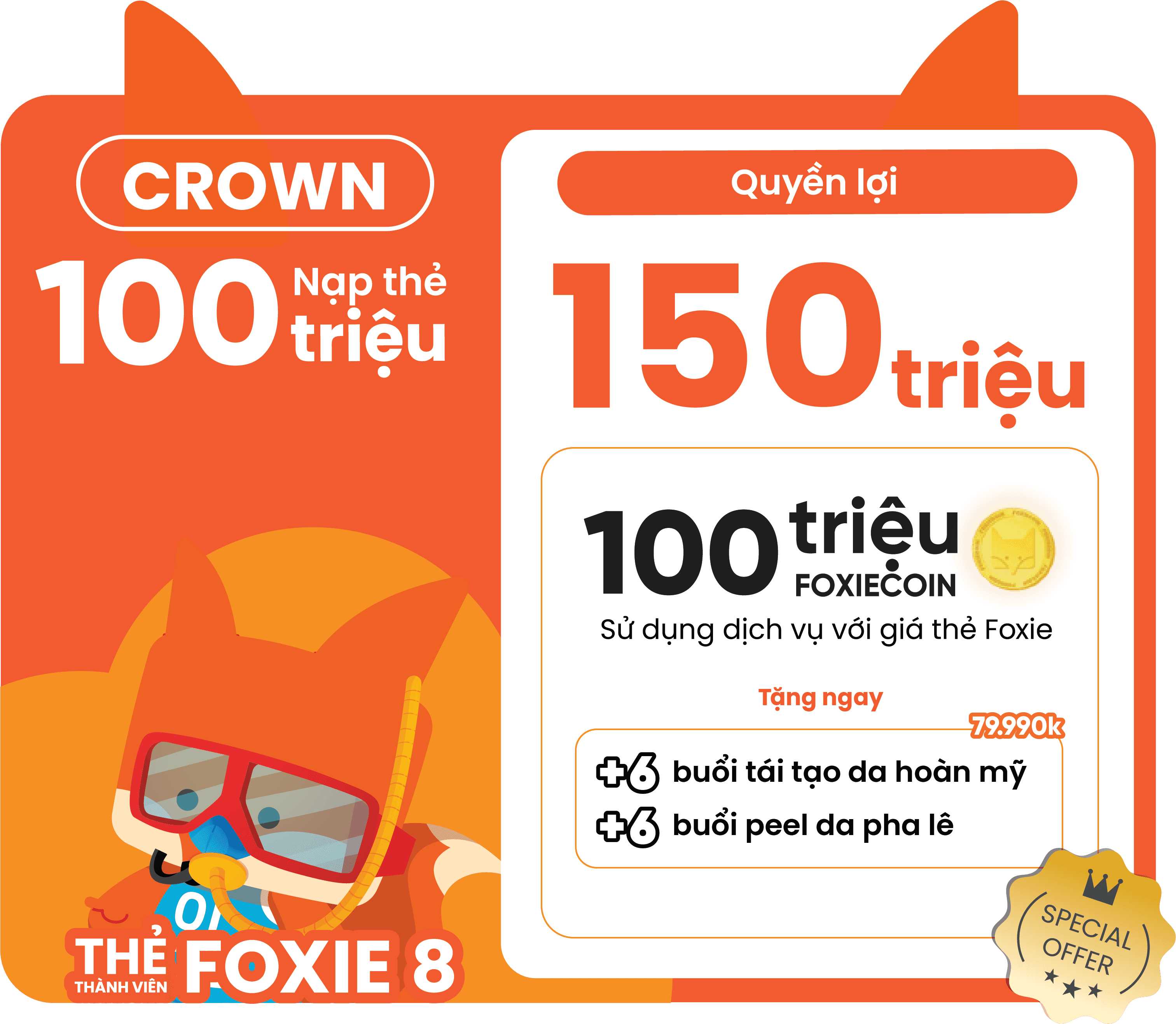 Foxie Crown 100 triệu