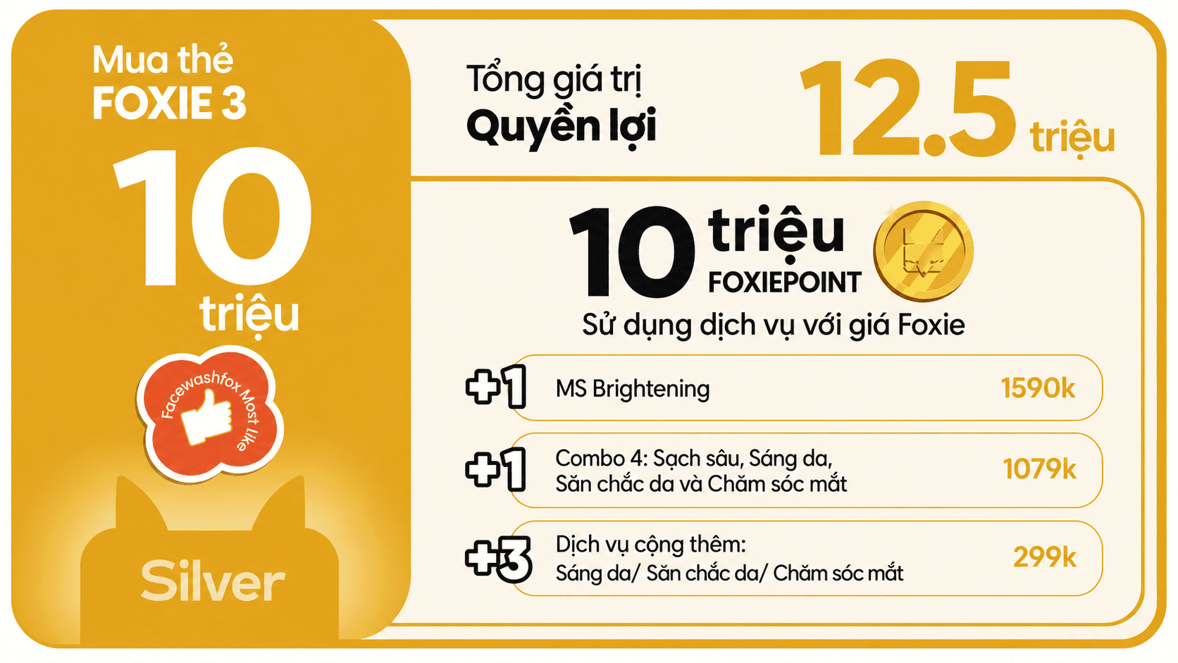 Foxie Silver 10 triệu