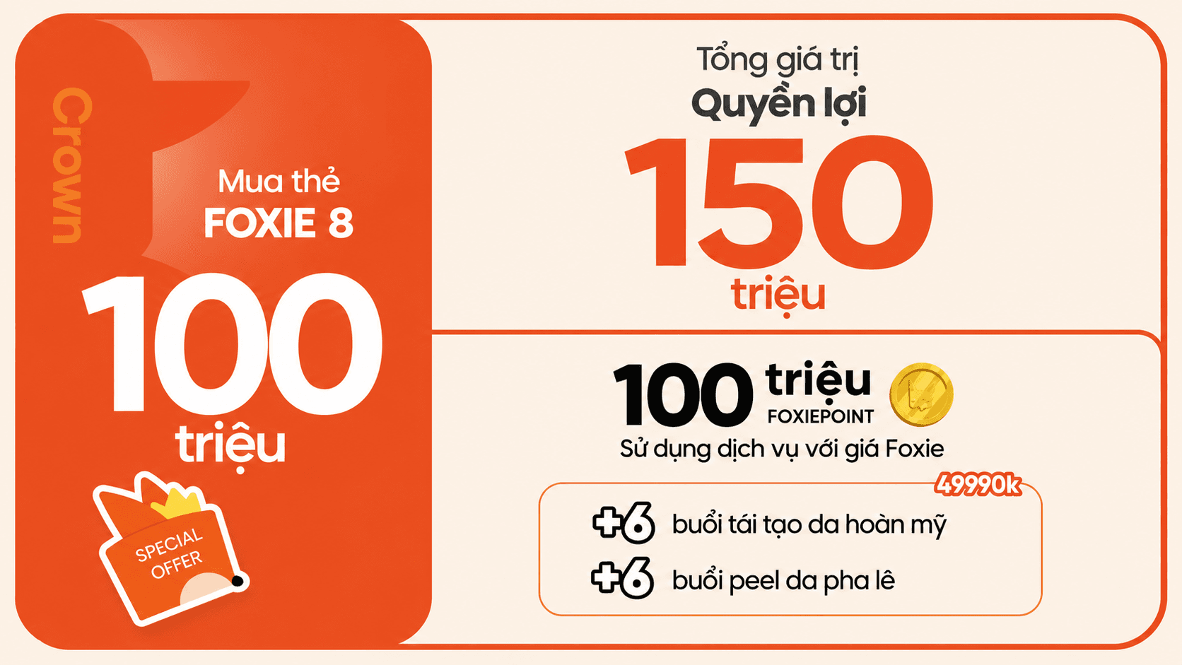 Foxie Crown 100 triệu